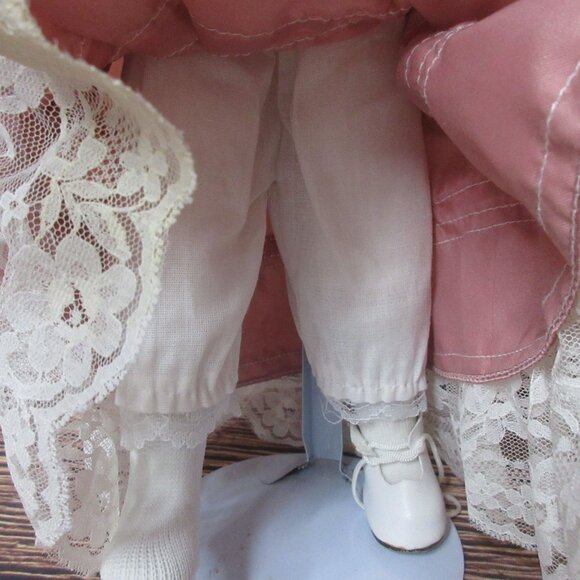Vintage Porcelain 16" Doll with Victorian Dress & Bonnet - Picture 5 of 8